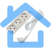 Удлинитель быт. ТМ Союз 3500 Вт 3гн. ПВС 5м 481S-6305