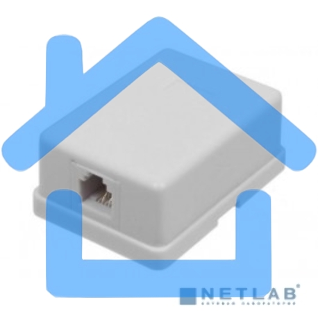 Настенная информационная розетка RJ45 8P8C, кат.5Е, UTP, 1-порт, белая -4