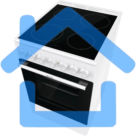 Плита электрическая Gorenje GEC5B41WG белый, конфорок 4 электрических, духовка 62 л, 50 см x 85 см x 59.4 см-5