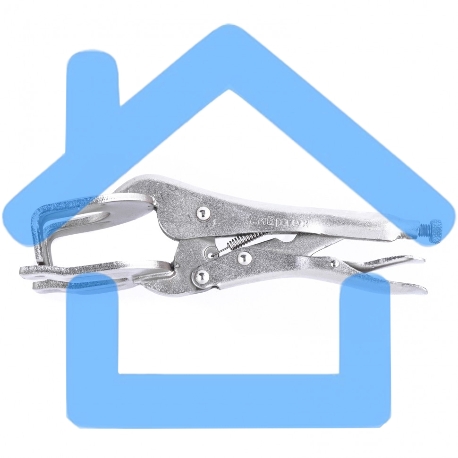 Зажим ручной СИБРТЕХ, двойной, точечная фиксация, 225 мм 18429-2