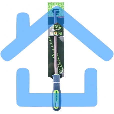 Напильник Сибртех 200 мм, трехгранный, двухкомпонентная рукоятка, №2