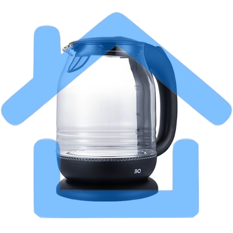 Чайник BQ KT1833G черный/стальной, мощность 2200Вт, максимальный объем 1.7л-8