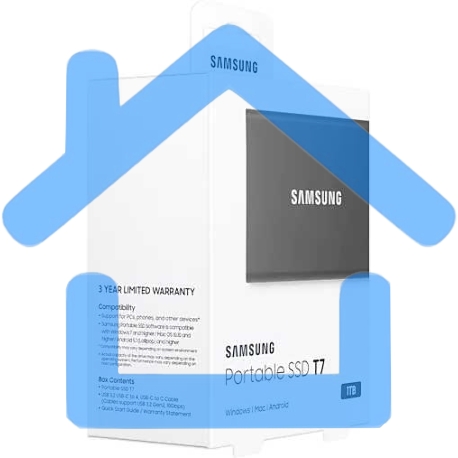 Накопитель SSD Samsung External T7 MU-PC1T0T/WW, 1ТБ, USB 3.2, черный-15