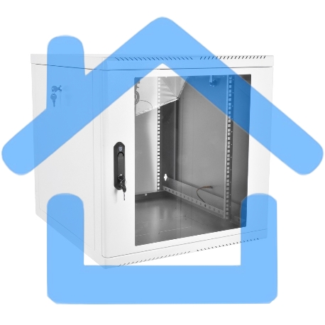 Шкаф настенный ЦМО ШРН-М-9.650 9U 600x650мм пер.дв.стекл съемные бок.пан. 50кг серый