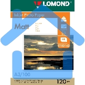 Фотобумага LOMOND Односторонняя Матовая/Матовая A3/120/100л.