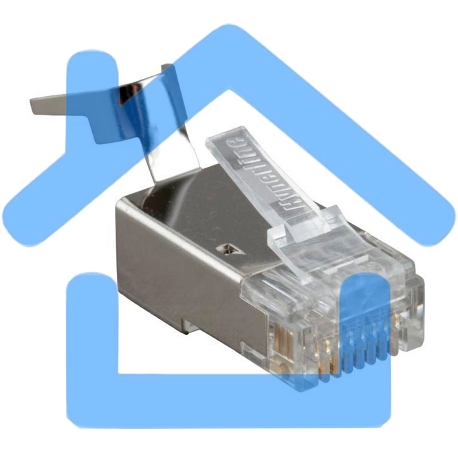 Разъем RJ45 8P8C кат.6 FTP PLUG-8P8C-UV-C6-TW-SH-10 экранир. универс. (уп. 10 шт) Hyperline 49340-1
