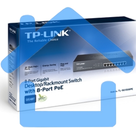 Коммутатор TP-Link SMB TL-SG1008P Коммутатор 8-port Gigabit Switch с 4 портами РоЕ-12