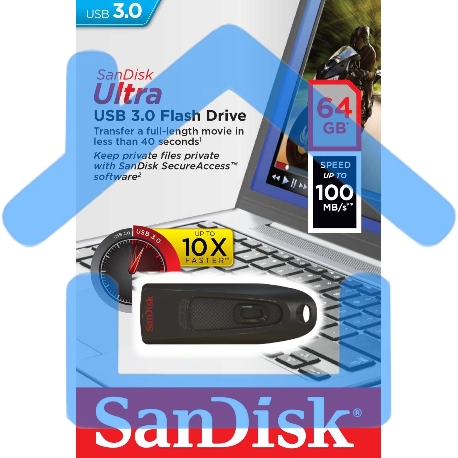 Флешка USB Sandisk 64Gb Ultra SDCZ48-064G-U46 USB 3.0 черный-5