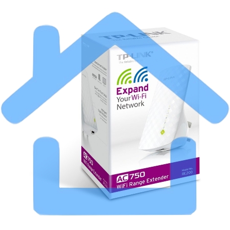 Повторитель беспроводного сигнала TP-Link SOHO RE200 10/100BASE-TX/Wi-Fi белый поставляется без кабеля RJ-45-25
