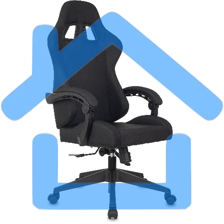 Кресло игровое Бюрократ Zombie Predator Neo Black черный, крестов. пластик-38