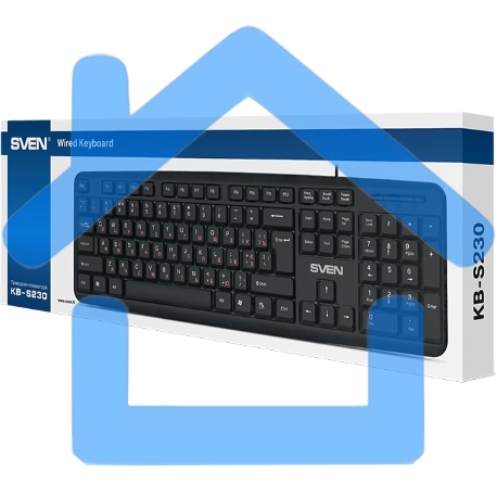 Клавиатура SVEN KB-S230 черная (104кл, каб. 2м)-7