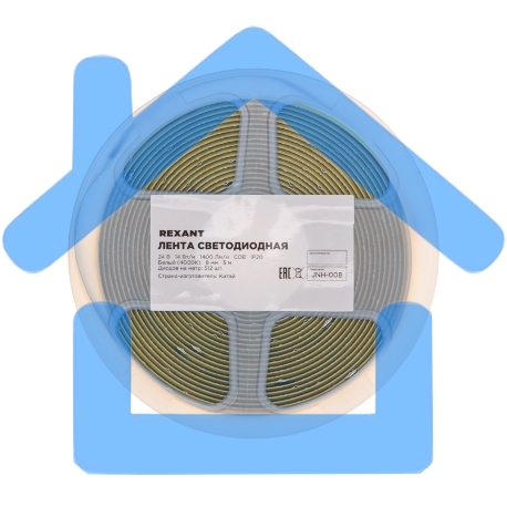 Лента светодиодная 24В, COB 14Вт/м, 512 LED/м, 4000К, 8мм, 5м, IP20 Rexant-2