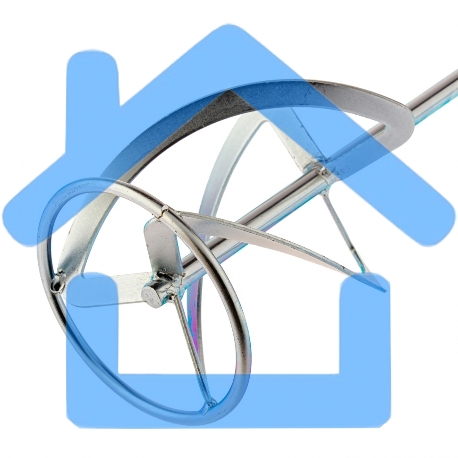 Насадка для миксера, для тяжелых растворов,140 х 590 мм, оцинкованная,хвостовик резьба М14 Сибртех-1