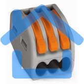 Универсальная клемма, 3-проводная, серая (0,08-2,5/4 мм²) (50 шт./уп.) WAGO 222-413