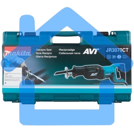 Пилы электрические цепные Makita JR3070CT Пила саб, 1510Вт,0-2800об\м,ход-32мм,рез-255мм,4.3кг,чем,АВТ-2