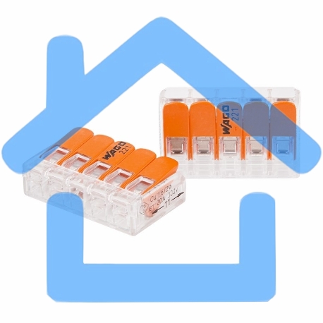 Универсальная компактная клемма 5-контактная до 4,0 мм² (25 шт./уп.) WAGO 221-415