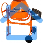 Бетономешалка Вихрь БМ-130П (74/1/16) 550 Вт, 130 л, полиамидный венец, 32 об/мин