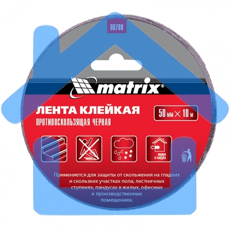 Лента клейкая Matrix противоскользящая, черная 50 мм. х 10м.