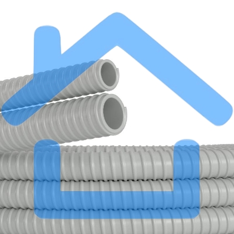 Труба ПВХ гибкая арм. d16 (уп.30м) ДКС 57016