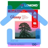 Фотобумага Lomond 0102018 A4/150г/м2/50л./белый глянцевое для струйной печати