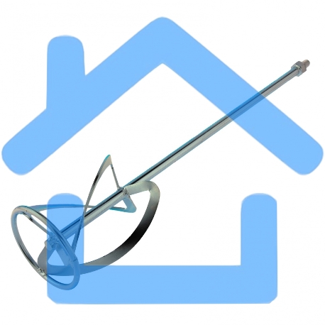 Насадка для миксера, для легких растворов,120 х 590 мм, оцинкованная,хвостовик резьба М14 Сибртех-1