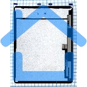 Модуль (матрица+тачскрин) для iPad Pro 12.9 2018 (A2014,A1895,A1876), Pro 12.9 2020 (A2069) черный