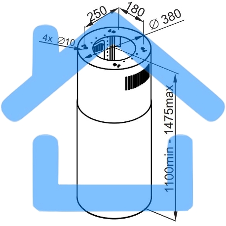 Вытяжка островная Maunfeld Lee Isla 39 нержавеющая сталь, 38 см, 1000 куб. м/ч, 52 дБ-8