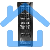 Шкаф серверный ПРОФ напольный 48U (600x1000) дверь перфор. 2 шт., черный, в сборе