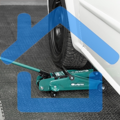 Домкрат гидравлический Сибртех подкатной, 2т, 127-330мм-5