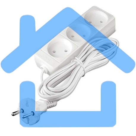 Удлинитель быт. ТМ Союз 1300 Вт 3гн. ШВВП 3м 481S-0303