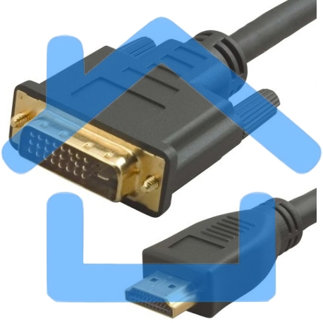 Кабель аудио-видео Lazco WH-141 HDMI (m)/DVI-D(m) 20м. Позолоченные контакты черный (WH-141(20M))