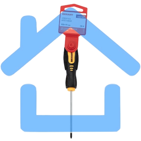 Отвертка крестовая PZ 0х75 мм, двухкомпонентная рукоятка Rexant
