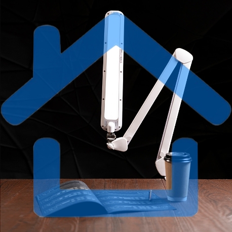 Лампа настольная бестеневая Rexant, струбцина, 