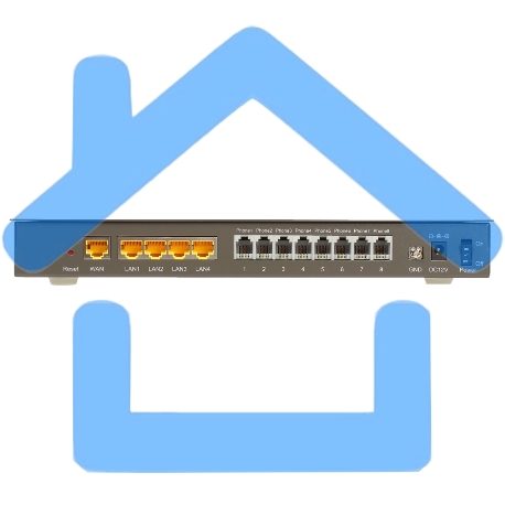 Интернет-телефония D-Link DVG-5008SG/A1A Голосовой шлюз с 8 FXS-портами, 1 WAN-портом 10/100/1000Base-T и 4 LAN-портами 10/1000Base-T-9