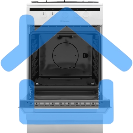 Плита газовая Hansa FCGW51003 белый, конфорок 4 шт, духовка 56 л, 50 см x 85 см x 60 см-4