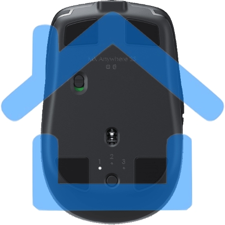 Мышь беспроводная Logitech MX Anywhere 2S графитовый, 4000 dpi, радиоканал, Bluetooth, USB, кнопки - 7-18