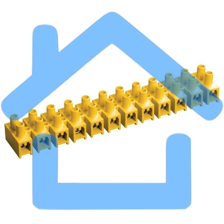 Зажим винтовой ЗВИ-5 н/г 1.5-4.0кв.мм 12пар черн. IEK UZV5-005-04