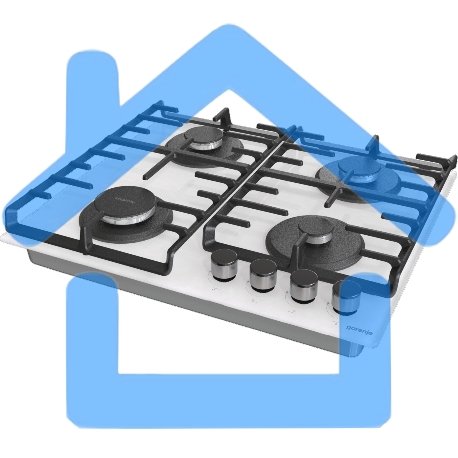 Газовая варочная панель Gorenje GT642SYW, 4 конфорки, закаленное стекло, белый-2