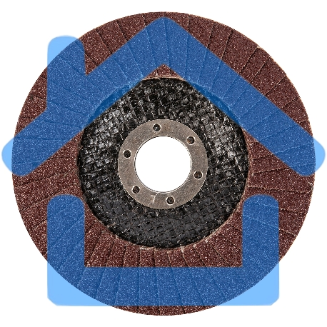 Круг лепестковый торцевой, конический, Р 80, 125 х 22,2 мм Сибртех-2