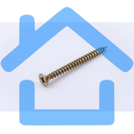 Саморез универсальный 3.5х50 желт. цинк (уп.200шт) коробка СТРОЙМЕТИЗ UTORM2140495