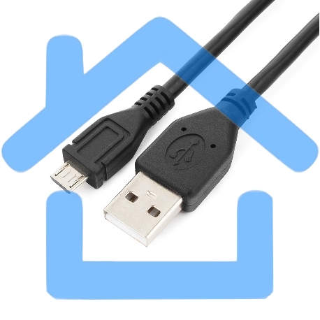 Кабель USB 2.0 Pro Gembird/Cablexpert AM/microBM 5P, 0.3м, экран, черный, пакет CCP-mUSB2-AMBM-0.3M-1