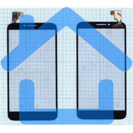 Сенсорное стекло (тачскрин) для Alcatel Idol 2 / 6037Y черное-1
