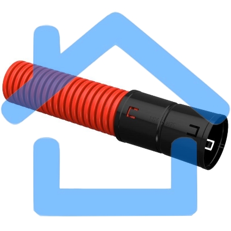 Труба гофрированная двустенная ПНД d75мм с муфтой SN12 красн. (уп.50м) IEK CTG12-075-K04-050-R