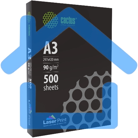Бумага Cactus CS-LPA390500 A3/90г/м2/500л./белый для лазерной печати-1