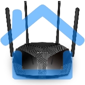 Роутер Mercusys MR70X AX1800 Dual-Band WiFi 6 Router, 574 Mbps at 2.4 GHz + 1201 Mbps at 5 GHz,4× Fixed External Antennas, 3× Gigabit LAN Ports, 1× Gigabit WAN Port, 1024-QAM, OFDMA, Router/Access Point Mode, MU-MIMO, WPA3, TWT, BSS Color