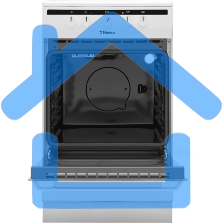 Плита электрическая Hansa FCCW54002 белый, конфорок 4 шт, духовка 68 л, 50 см x 85 см x 60 см-5