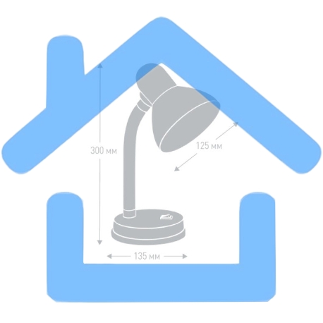 Camelion KD-301 С01 белый (Светильник настольный,230V 60W)-1