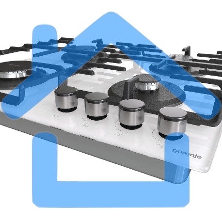 Газовая варочная панель Gorenje GT642SYW, 4 конфорки, закаленное стекло, белый-5