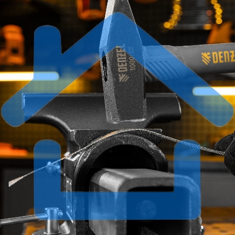 Тиски слесарные Denzel BVH-200, 200 мм, поворотные, стальная направляющая, с наковальней-4