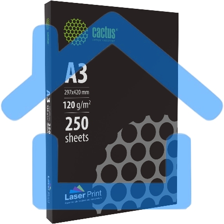 Бумага Cactus CS-LPA3120250 A3/120г/м2/250л./белый для лазерной печати-1